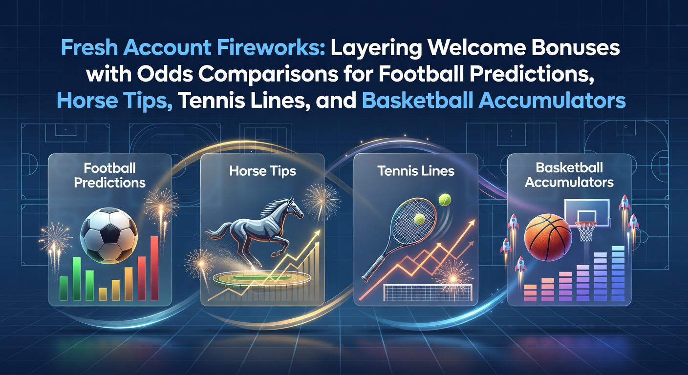 Vibrant graphic of fireworks exploding over sports betting slips featuring football pitches, racehorses, tennis courts, and basketball hoops alongside bonus icons and odds charts