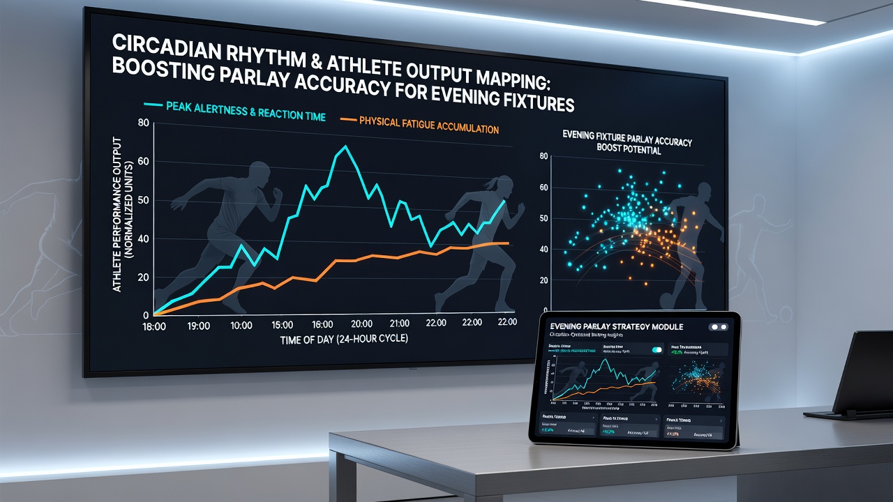 Evening fixture timeline graphic illustrating performance curves for soccer, NBA, and ATP athletes across different start times