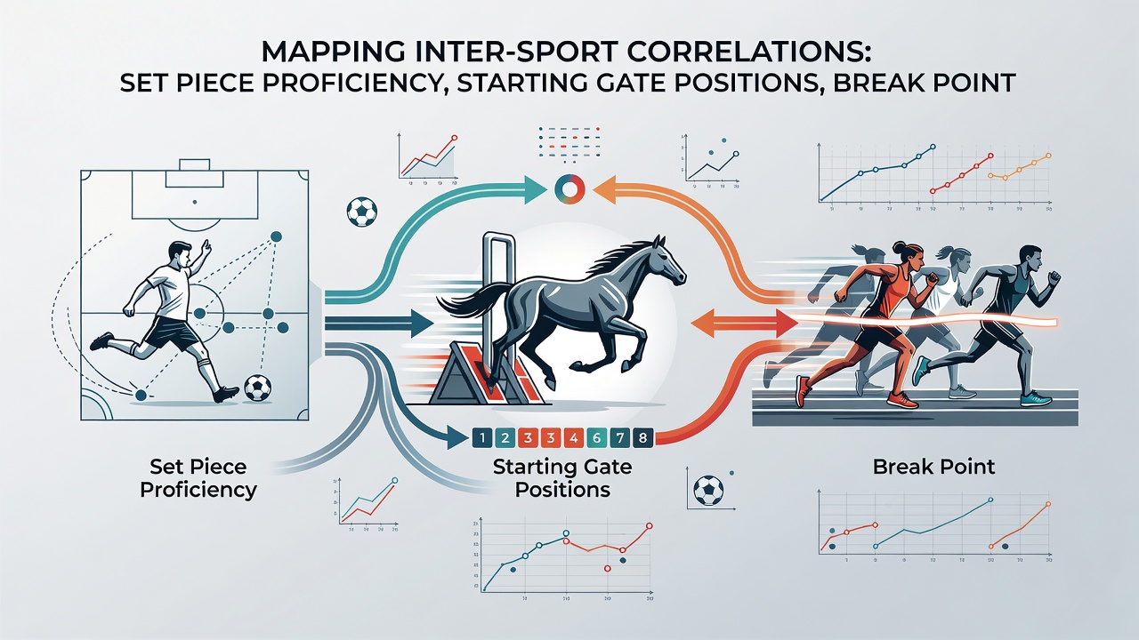 Charts showing statistical overlaps between set pieces, gate positions, break points, and transition plays