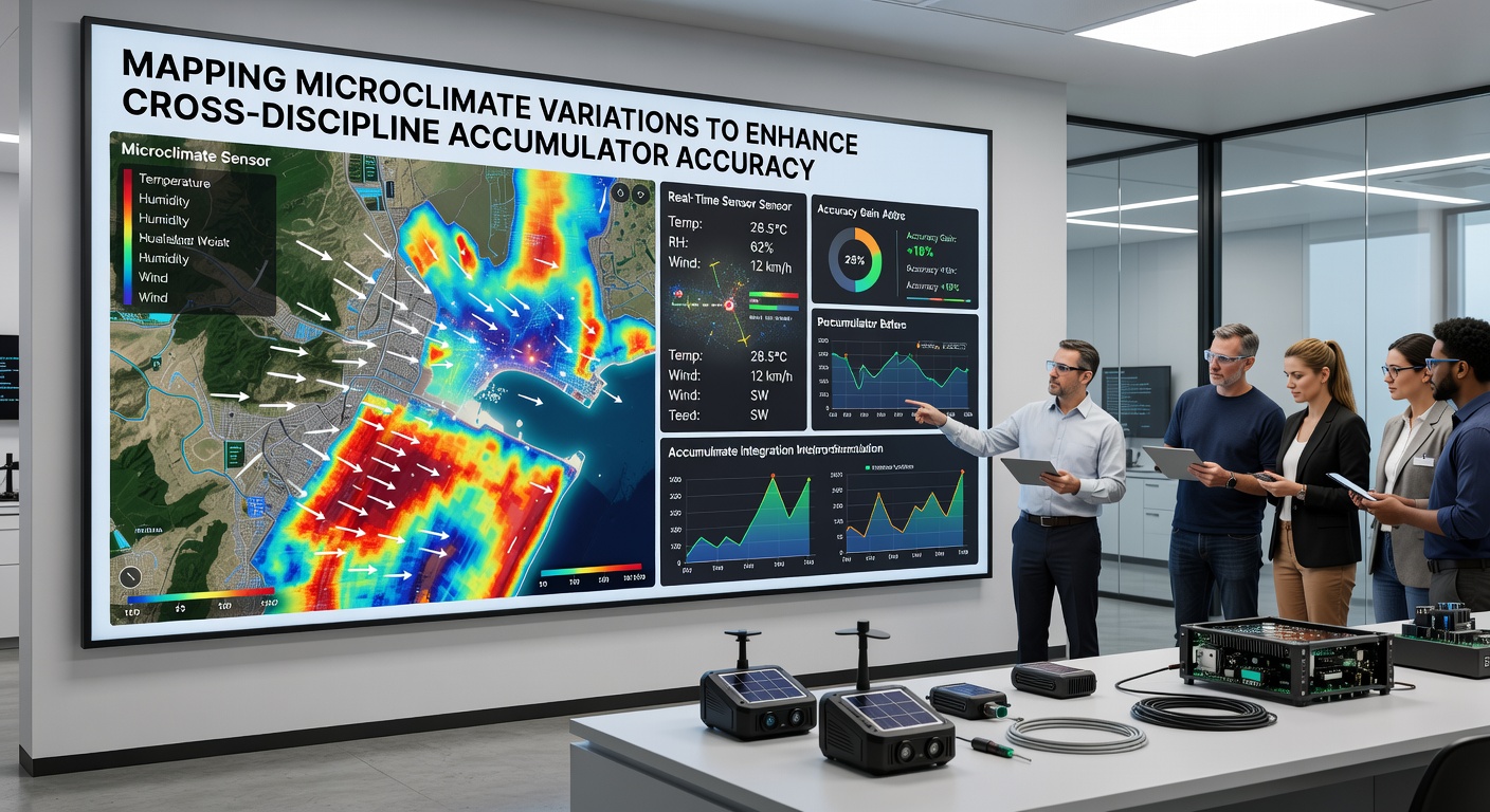 Interactive dashboard displaying microclimate overlays on football pitch, racing track, tennis court, and basketball court simultaneously